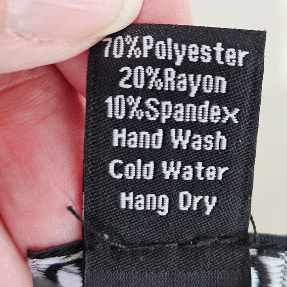 Clara Sun Woo Asymmetrical Tunic Top Medium Blue Ocean Print 3/4 Sleeve - Picture 6 of 8